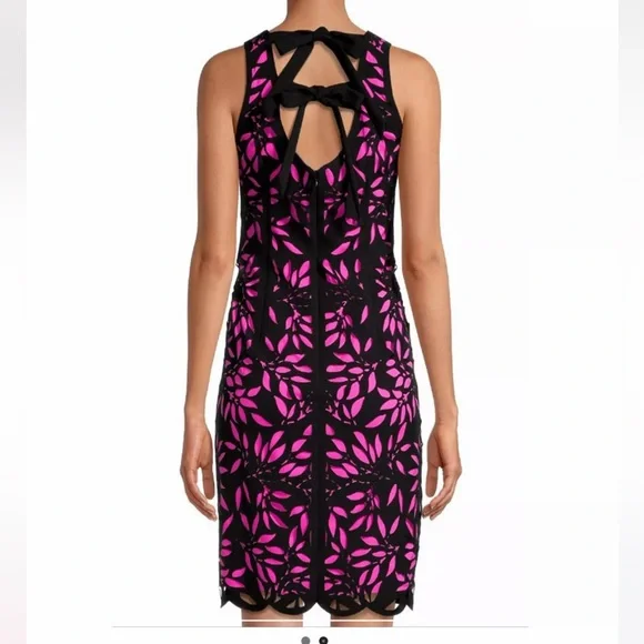 Shani Black Dress with Fuchsia Accents - Picture 8 of 11